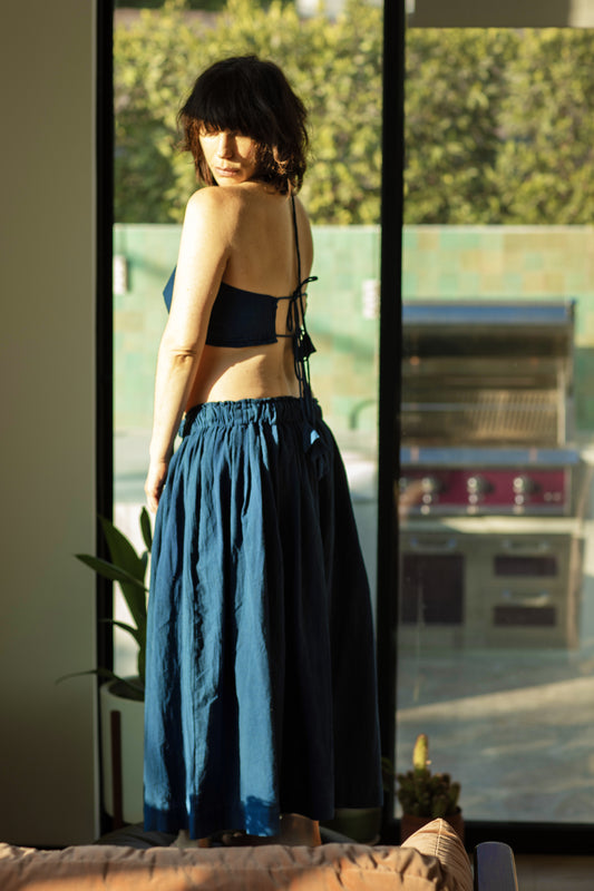 Padmasana Skirt/Dress, indigo *botanical dye