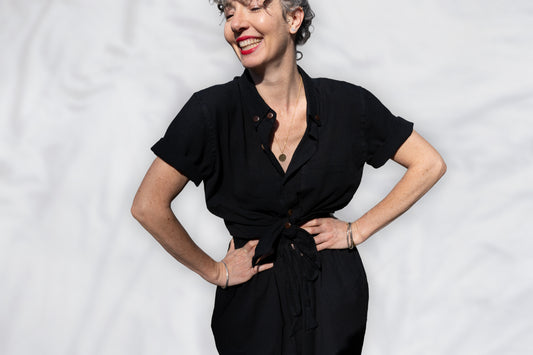 Krishna Button-Up Top, cream