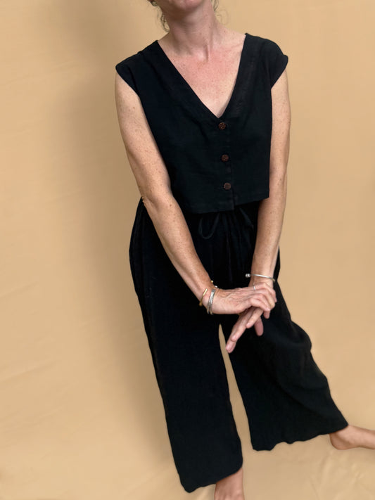 Aarti Reversible Top/Vest, Black