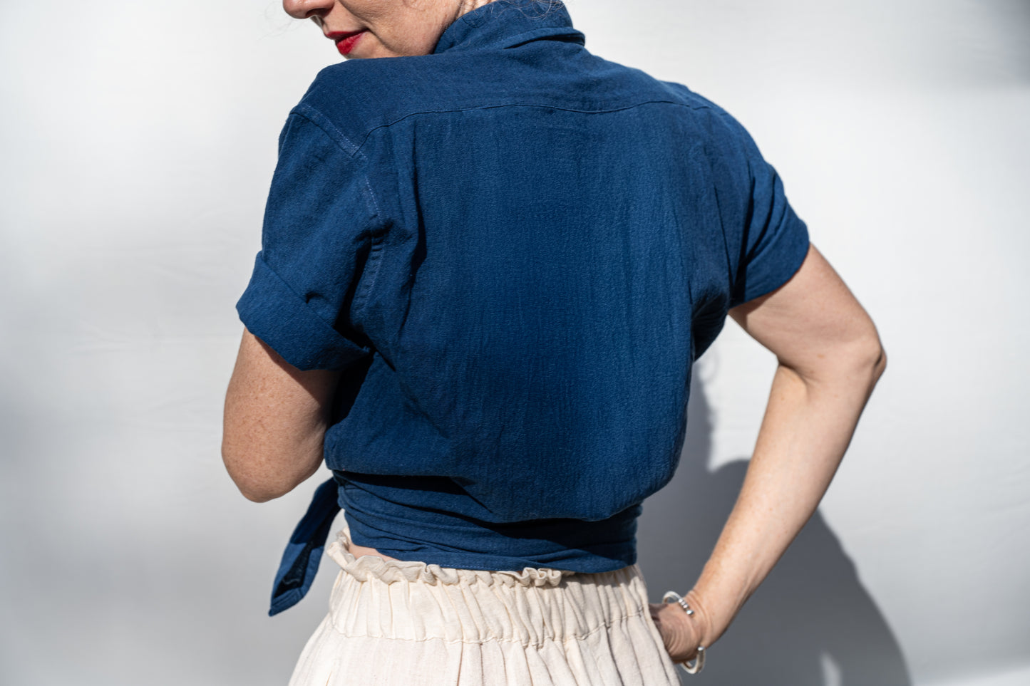 Krishna Button-Up Top, black