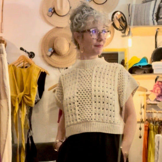 Sleeveless Anita Sweater, cream