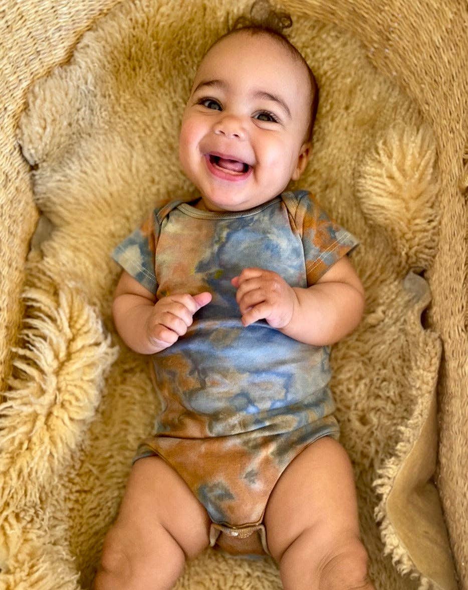 Organic Cotton Baby Onesies, hand dyed