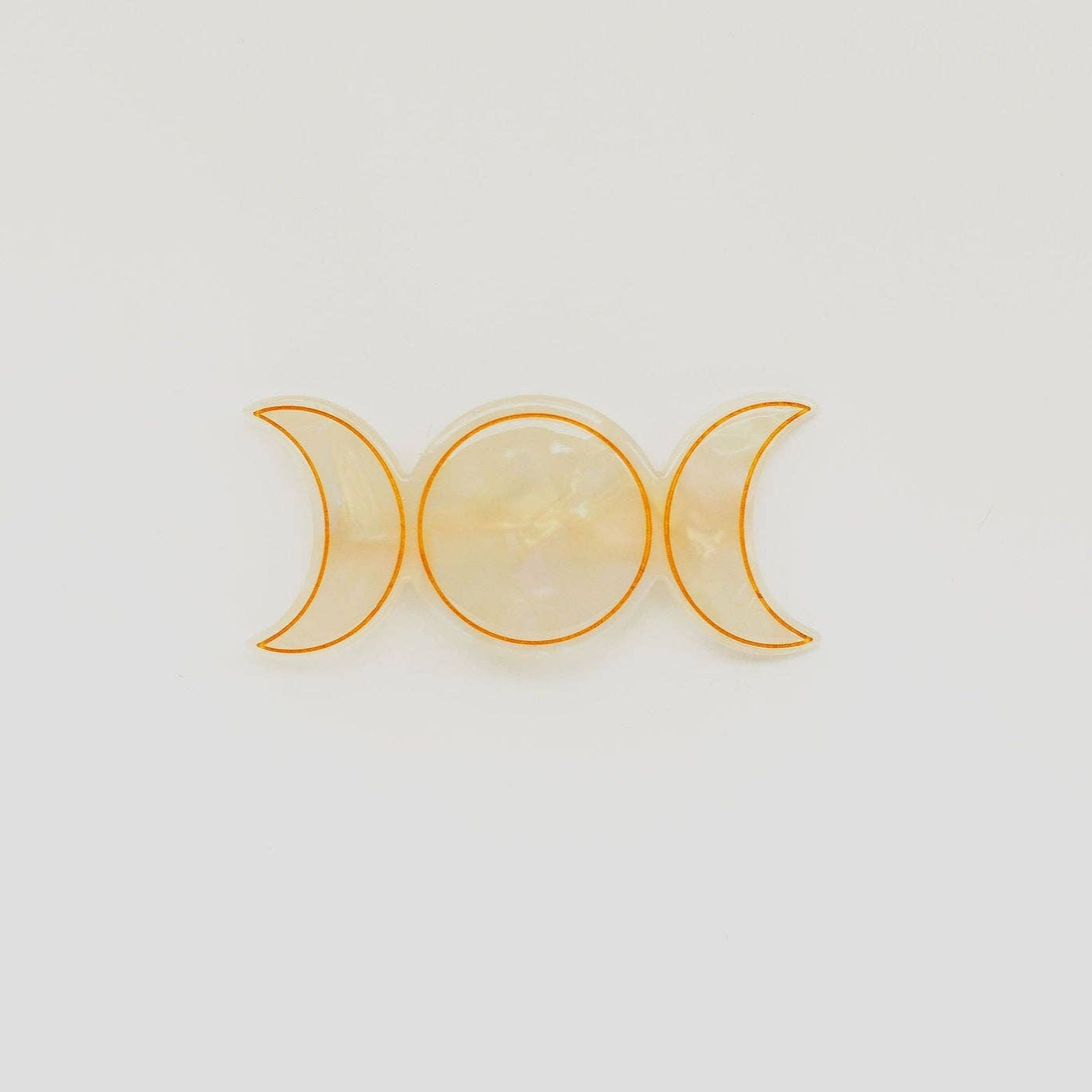 Triple Goddess Barrette: White Opal
