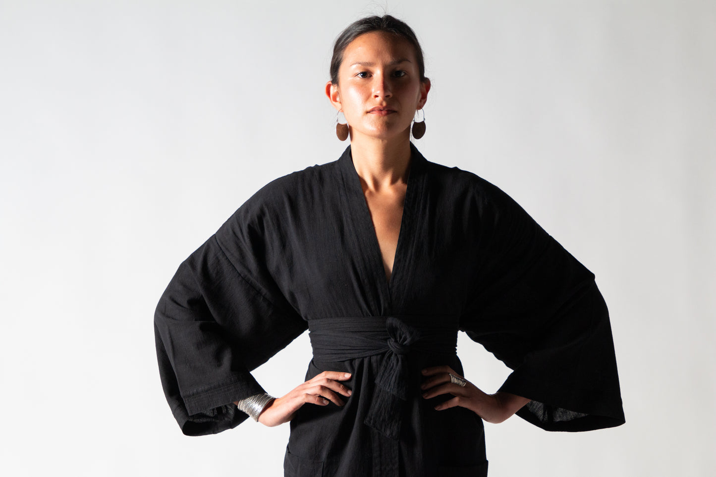 Gita Robe/ Wrap Dress, black