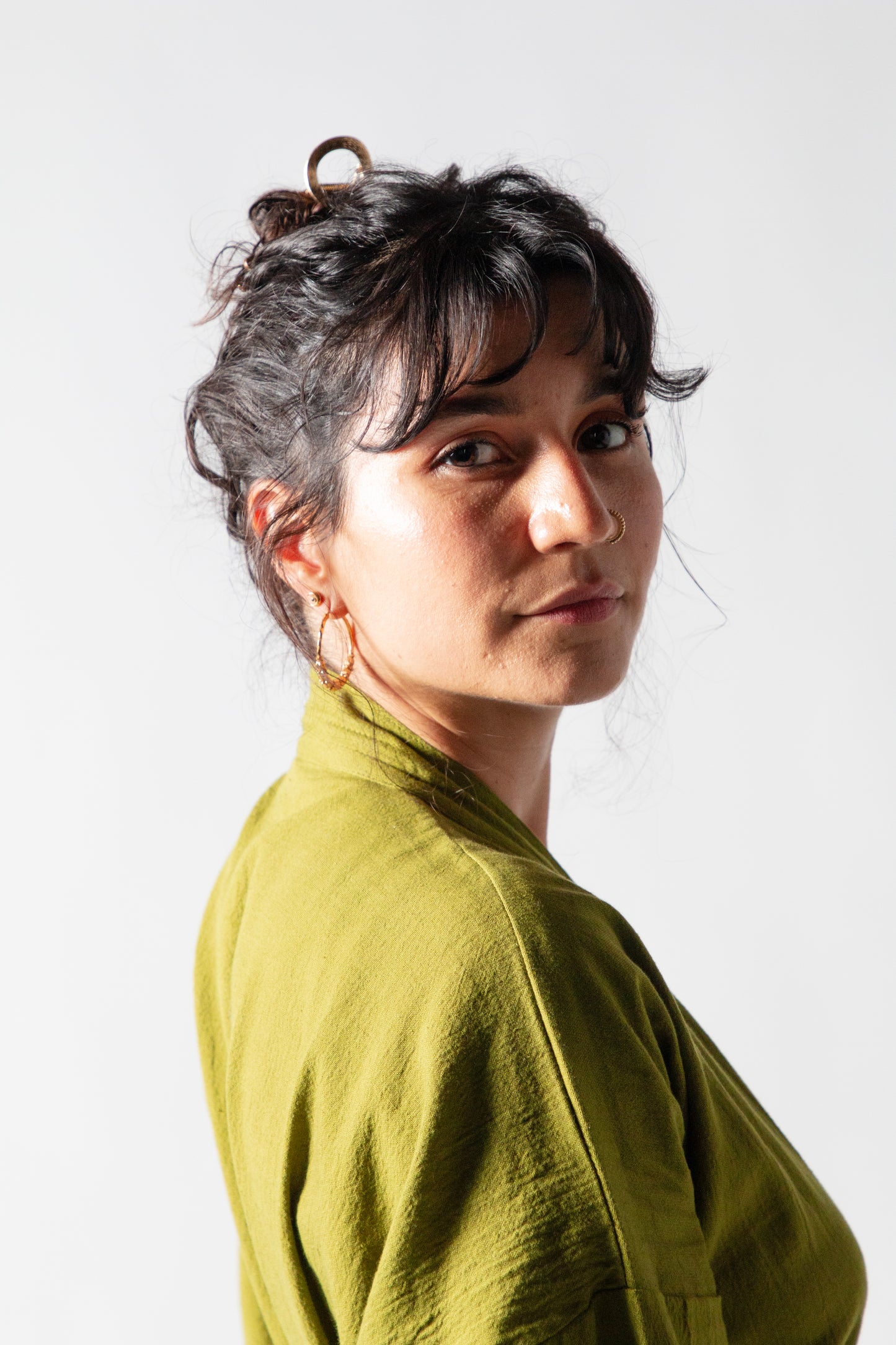Gita Robe/ Wrap Dress, matcha green