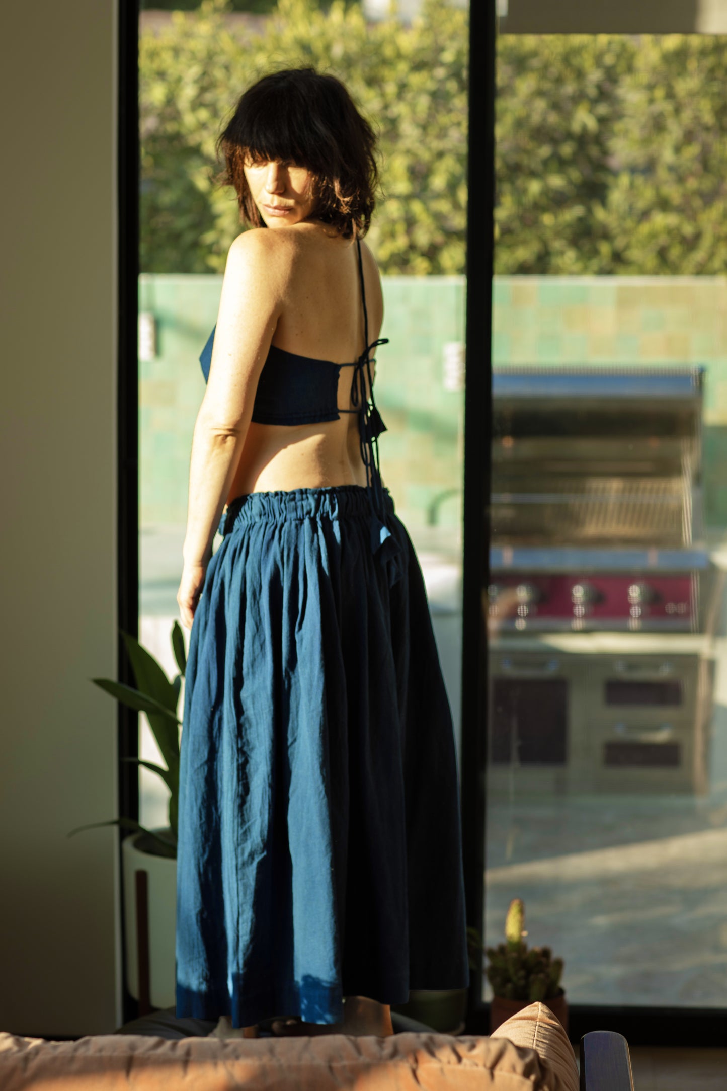 Padmasana Skirt/Dress, indigo *botanical dye