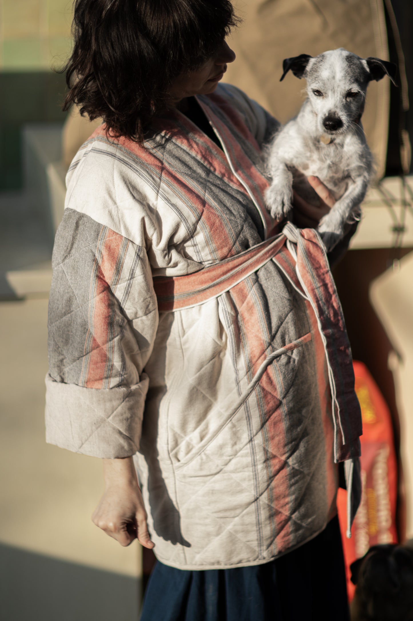 Nabina Quilted Jacket, stripes