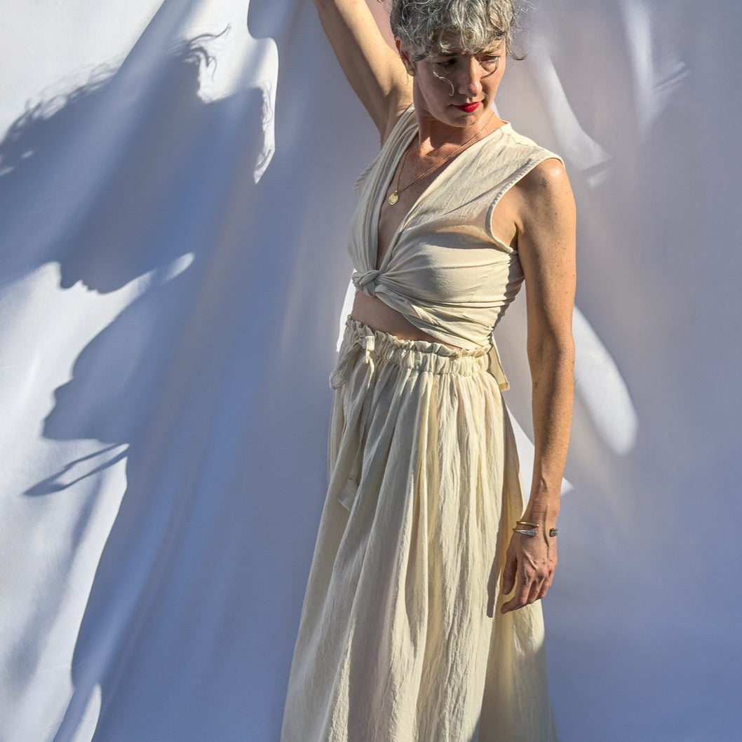 Padmasana Skirt/Dress, clay pink *botanical dye