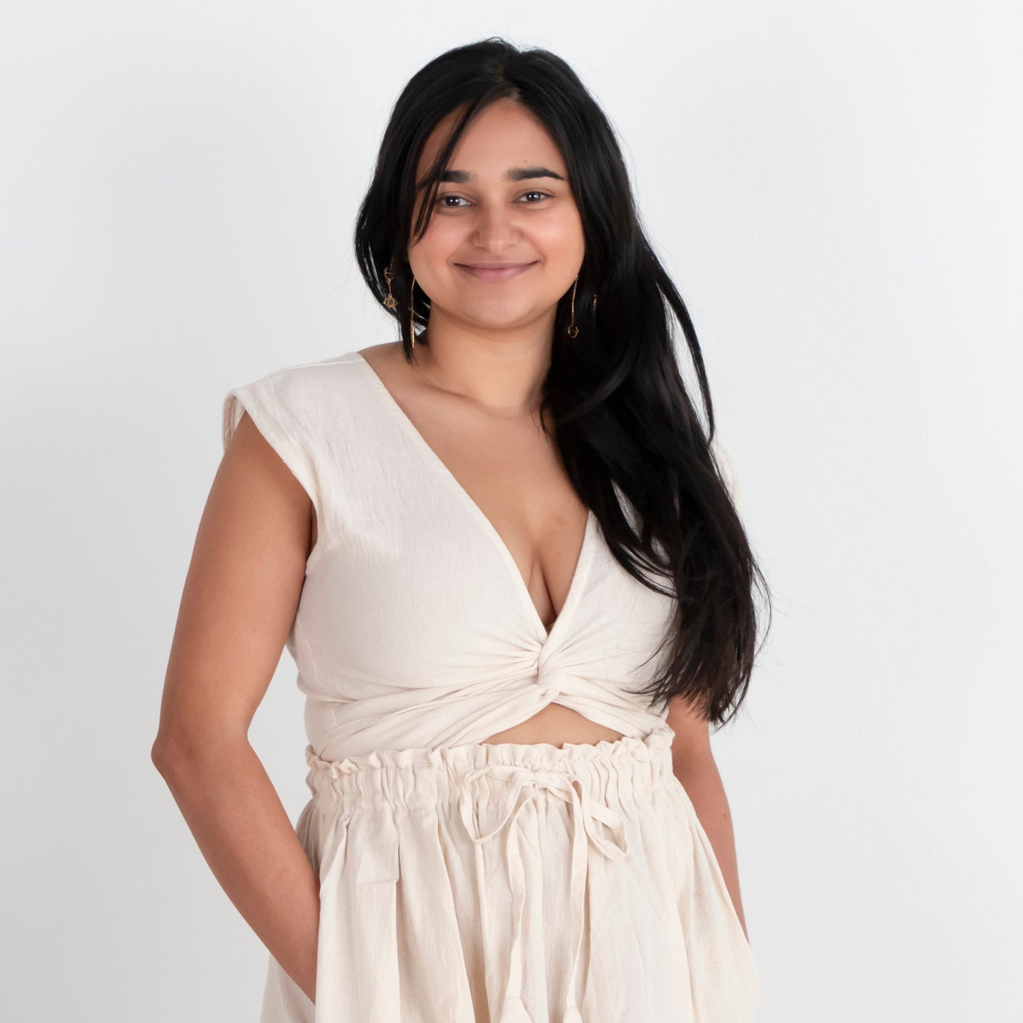Simran Reversible Wrap Top, black