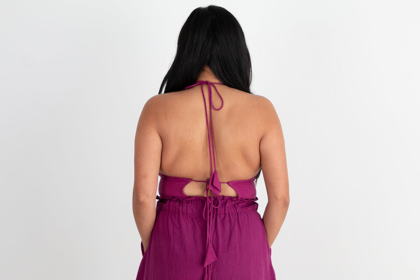 Patan Top, plum double dye