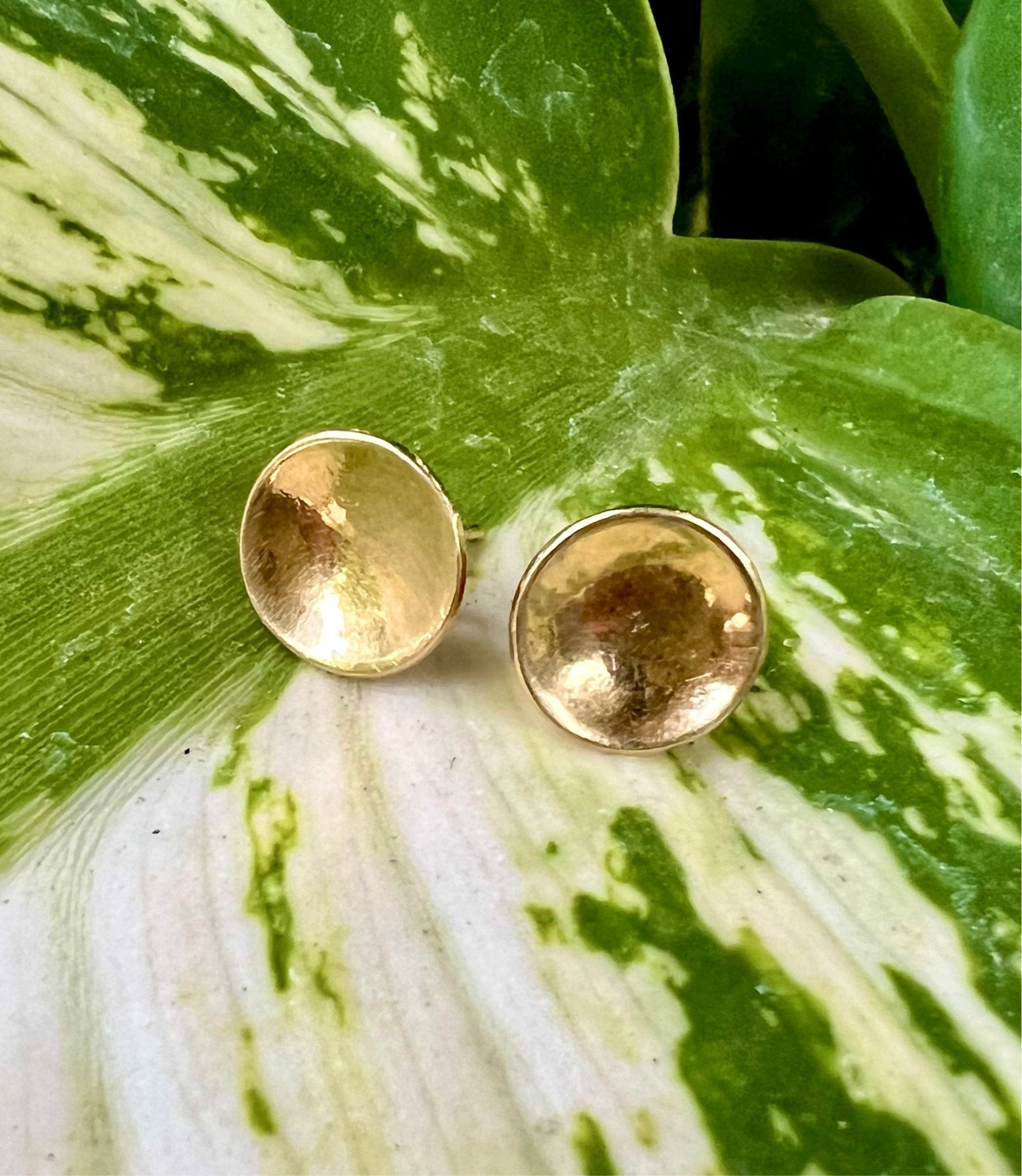Golden Dish Earrings - Small World Goods