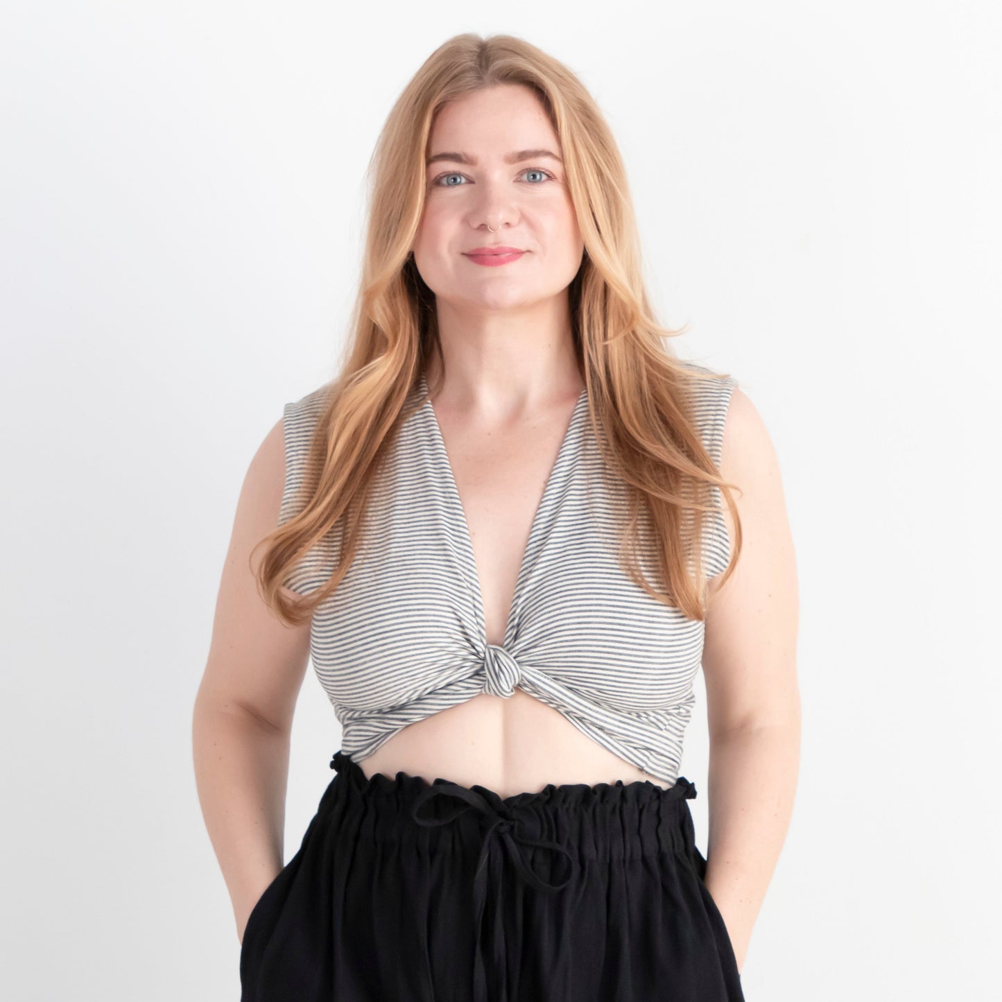 Simran Reversible Wrap Top, black