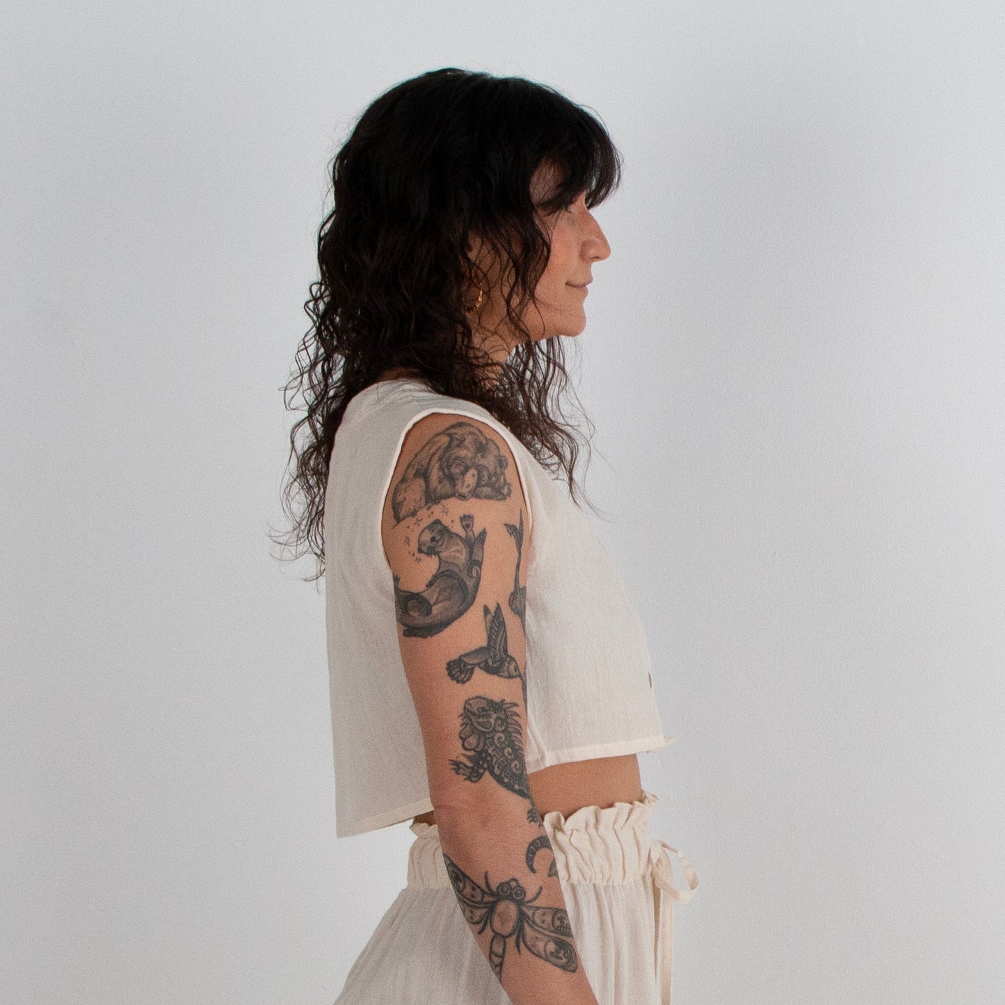 Aarti Reversible Top/Vest, cream