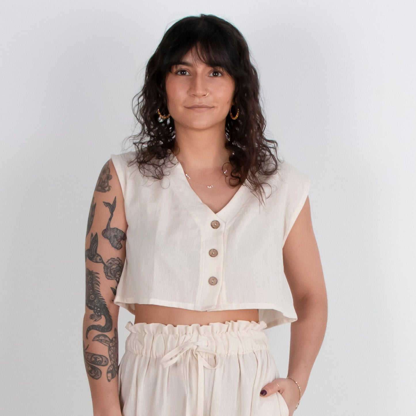 Aarti Reversible Top/Vest, Black