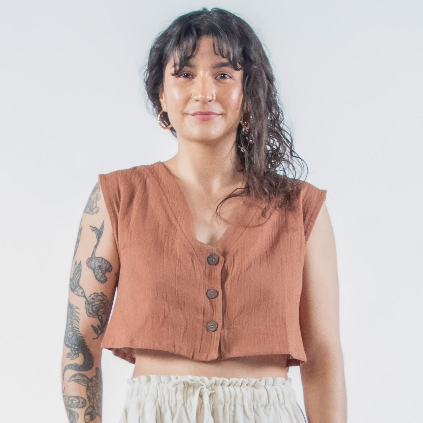 Aarti Reversible Top/Vest, Black