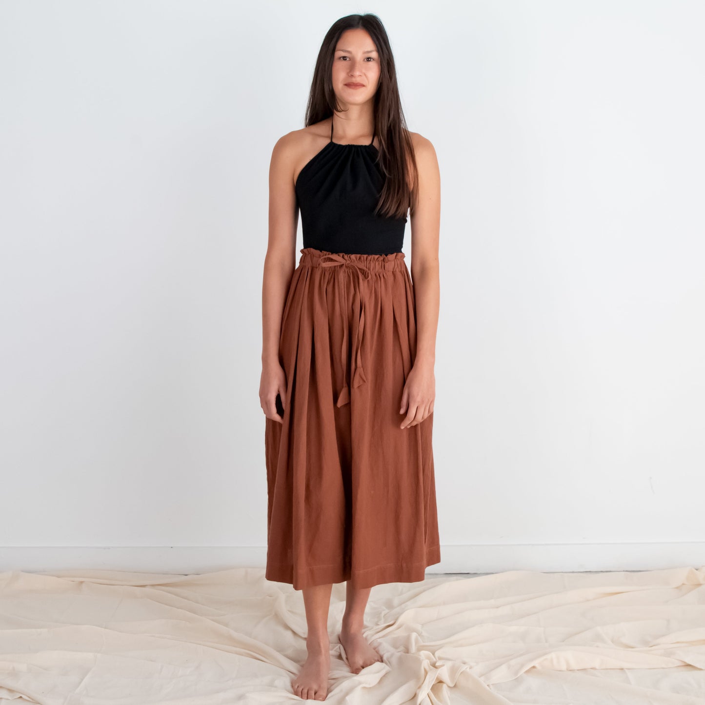 Padmasana Skirt/Dress, black & white pinstripe