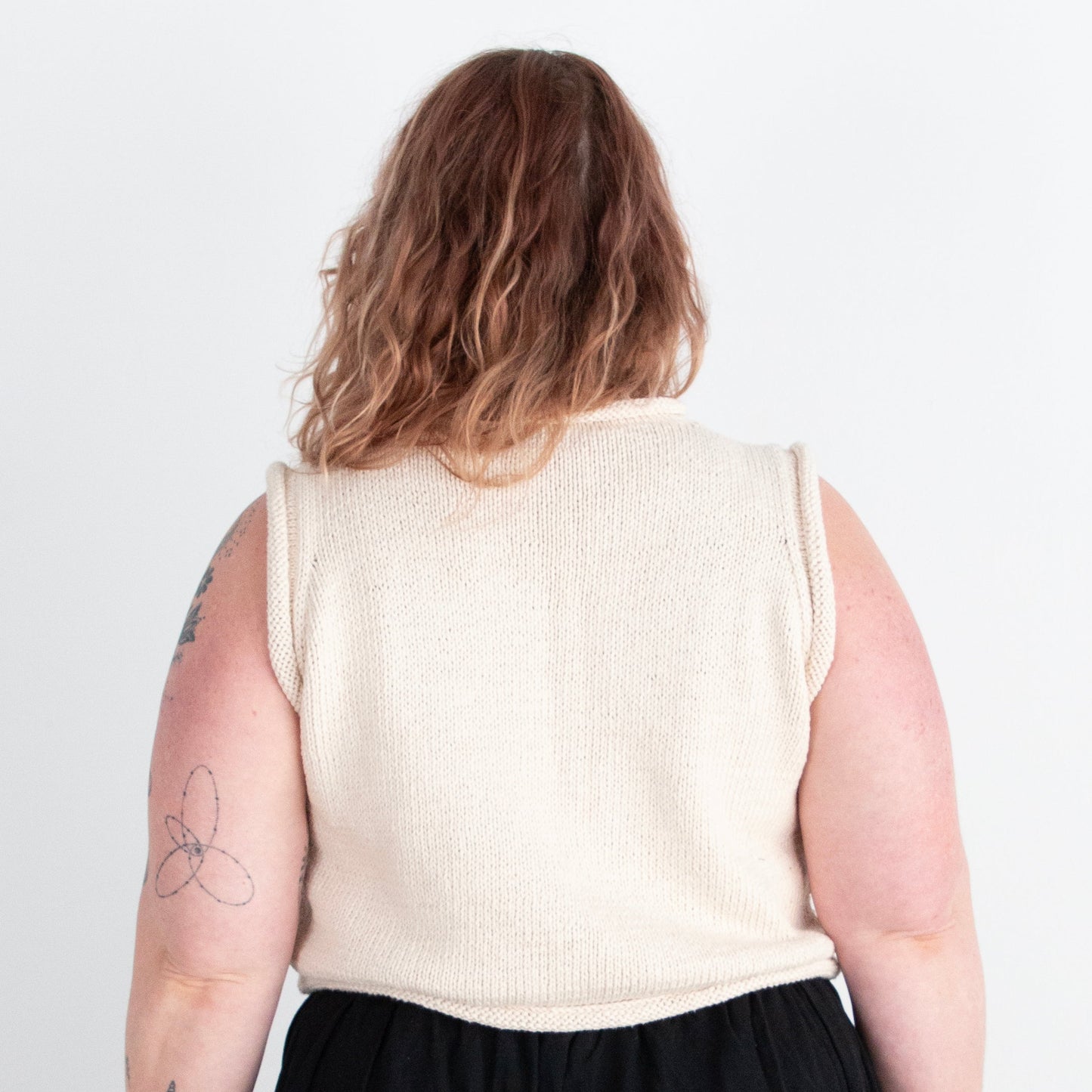 Sleeveless Rollneck Sweater, natural cream