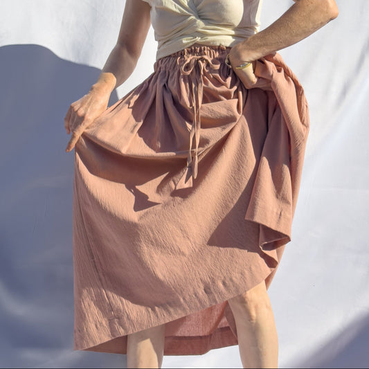 Padmasana Skirt/Dress, clay pink *botanical dye