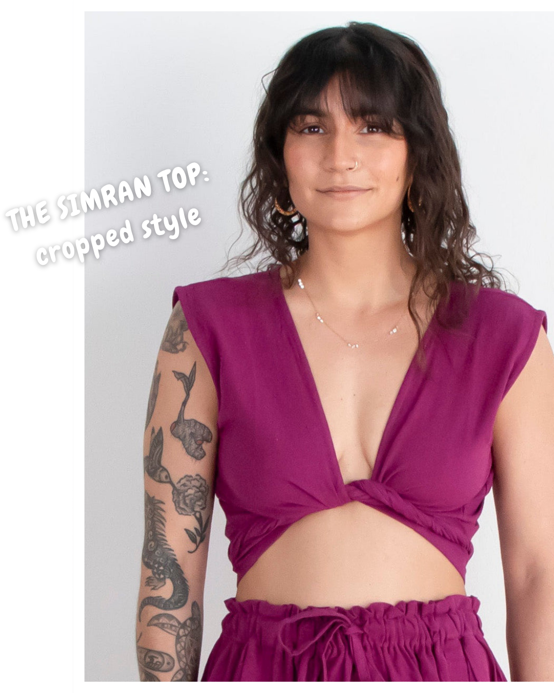 Simran Reversible Wrap Top, cream